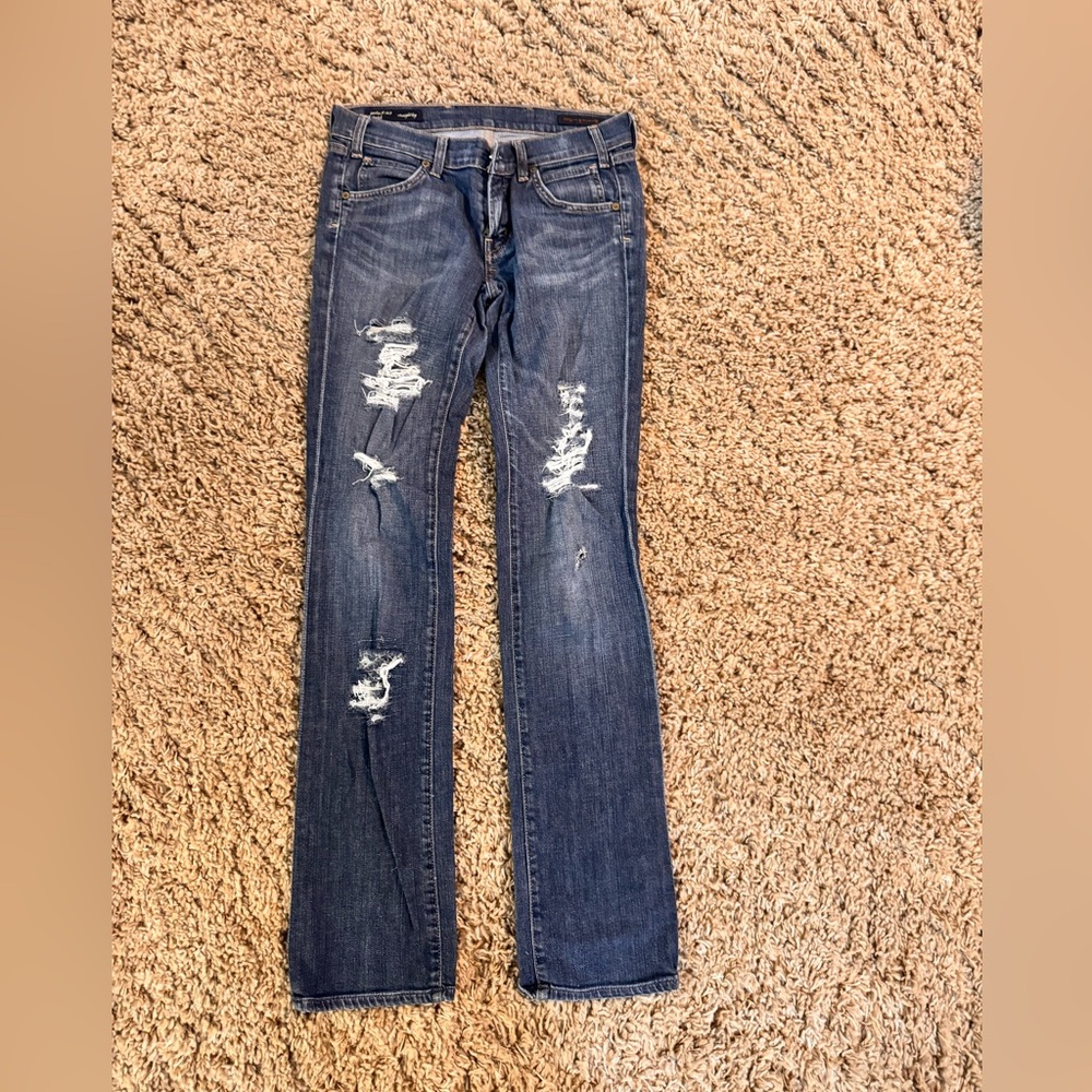 Citizens of Humanity straight leg distressed size 28 made in the USA